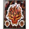 1 Bogen mit 3 Schädel-Flammen-Aufklebern, selbstklebend

