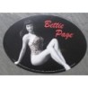 Sticker Bettie Page Badeanzug Oval Schwarz Aufkleber
