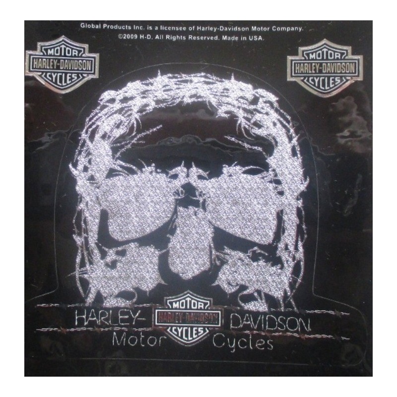 sticker harley davidson crane  barbelée argentée pailletée usa