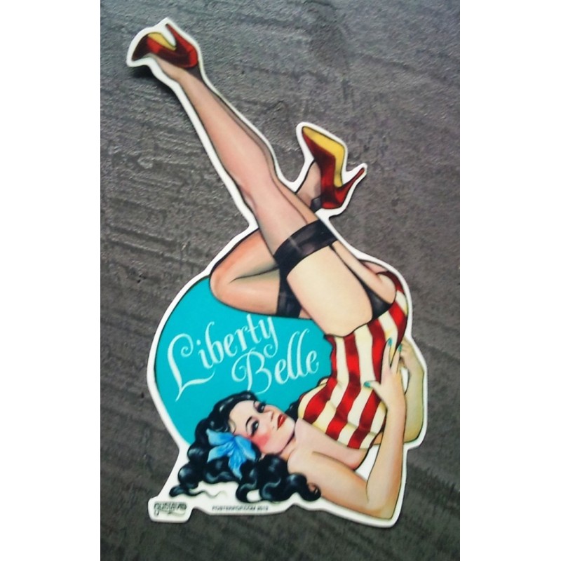 Aufkleber Pin Up Sexy Liberty Belle Deko Luftfahrt Autocollant
