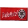 Patch du groupe Tokio Hotel 9x4 cm logo rouge rock roll écusson thermocollant
