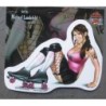 Sticker Pin-Up Brune Sexy en Patins à Roulettes Assise - Autocollant
