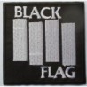 Patch du groupe Black Flag noir et blanc 9x9cm - Écusson thermocollant hard rock roll
