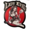 Aufkleber Pin Up Gothic Totenkopf mit Hand Lady Evil 10x8,5 cm
