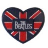 Patch der Band The Beatles, Herz-Design, UK, 6 x 7 cm, Rock 'n' Roll, Aufbügler
