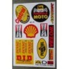 planche d'autocollants huile Castrol jaune Shell Champion
