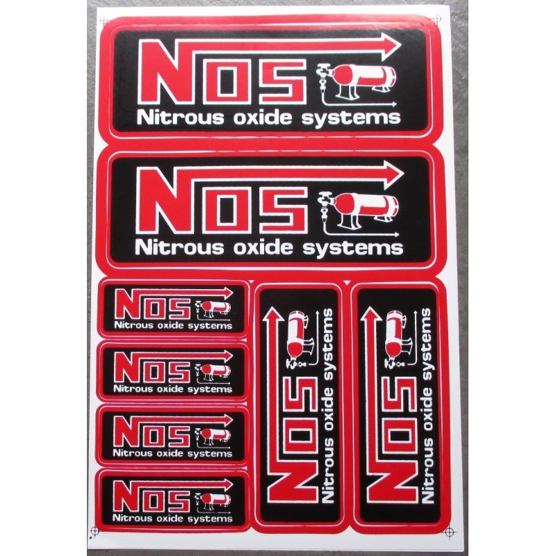 NOS rote Aufkleber Drag Racing Aufkleberbogen
