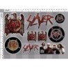 1 planche de stickers groupe hard rock Slayer décoration auto moto fan musique

