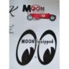 Planche de 7 Stickers Moon Hot Rod Rouge Officiel 25x16 Autocollant Mooneyes Déco Voiture Garage
