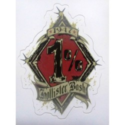 Aufkleber David Vicente 1% Rot Biker Motorradfahrer Aufkleber Hölle
