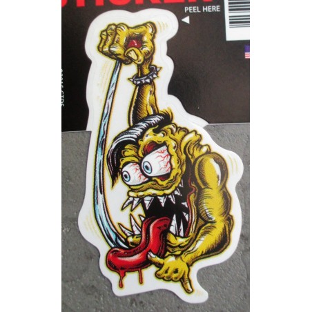 Petit autocollant monstre et levier de vitesse custom - autocollant transparent
