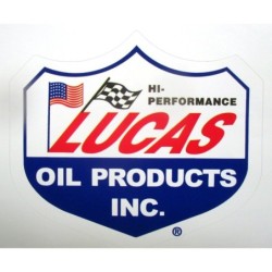 sticker blason Lucas Oil Products Inc 10x8.5 cm autocollant déco garage