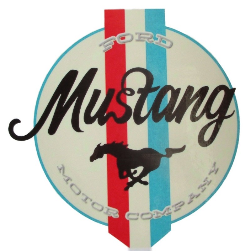 Extra dünner Mustang Logo Aufkleber 13x12 cm Autoaufkleber für amerikanische Auto-Fans
