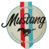 Extra dünner Mustang Logo Aufkleber 13x12 cm Autoaufkleber für amerikanische Auto-Fans

