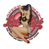 Aufkleber extra dünn Pin Up Speed Shop Lady Luck Sexy Garage
