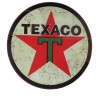 Aufkleber dünn Texaco Benzin Beige gealtert 10 cm Aufkleber Deko Garage
