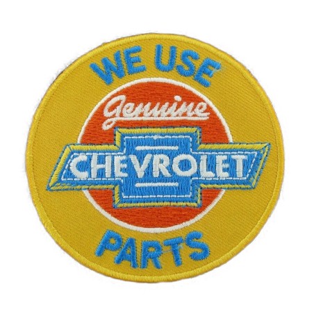 Patch We Use Genuine Chevrolet Parts 7.5 cm Écusson Thermocollant Veste Chemises
