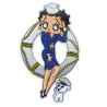 Patch Betty Boop Robe de Marin Bleu Bouée Chien Écusson

