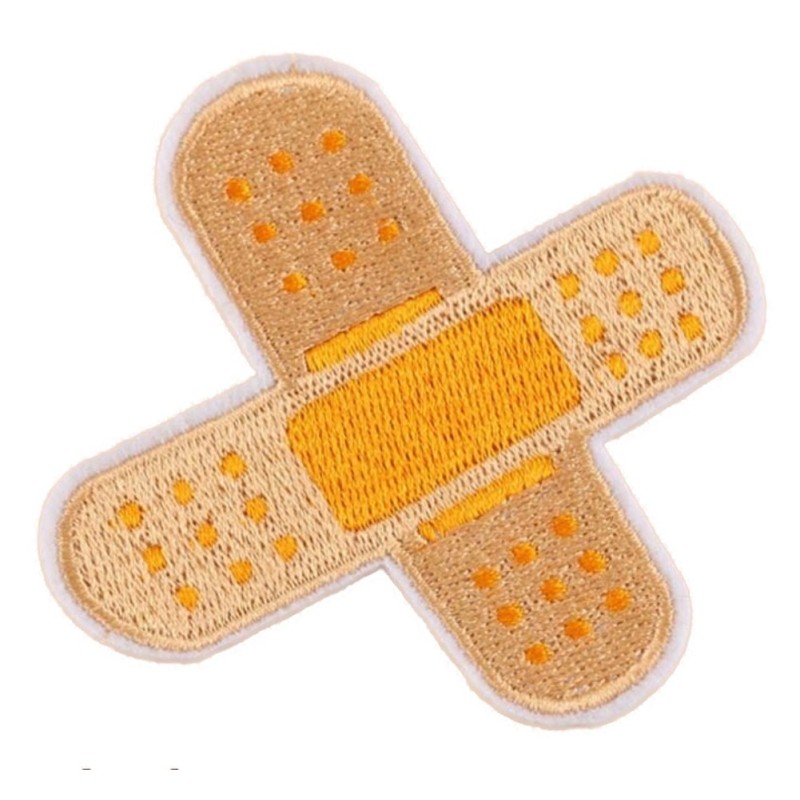 Patch humour pansement vêtement 8x8cm - Écusson thermocollant
