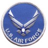 Patch rond US Air Force bleu aviation 7.5 cm écusson thermocollant USA drapeau
