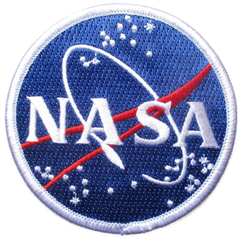 NASA Space runder Aufnäher 7,5 cm Bügelflicken USA Flagge
