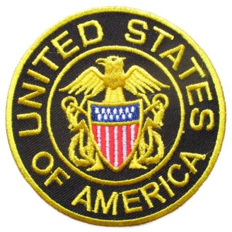 Patch Rond États-Unis d'Amérique 7.5 cm Écusson Thermocollant USA Drapeau
