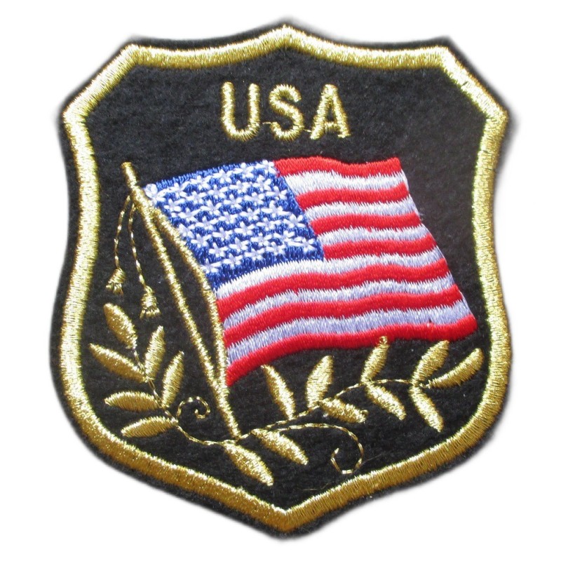 Patch Blason USA États-Unis 8x7 cm Écusson Thermocollant USA Drapeau
