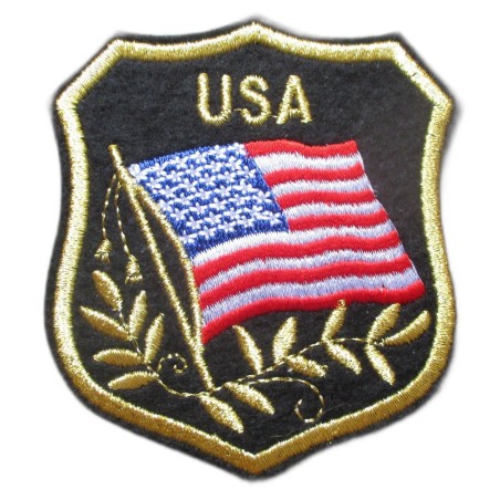 Patch Blason USA États-Unis 8x7 cm Écusson Thermocollant USA Drapeau
