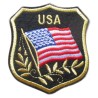 Patch Blason USA États-Unis 8x7 cm Écusson Thermocollant USA Drapeau
