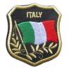 Patch blason Italie 10x9 cm écusson thermocollant drapeau italien biker