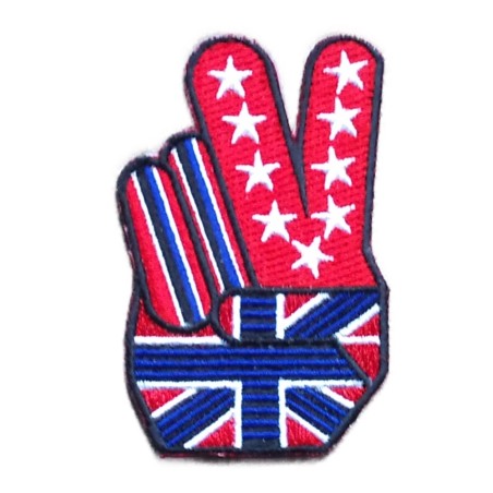 Patch Peace Anglais Union Jack Aufbügler Biker
