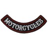 Lot de 3 grands patchs Loup Solitaire motard moto rouge pour dos de veste
