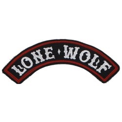 Lot de 3 grands écussons tête de loup solitaire pour moto, dos de veste, blouson biker motard
