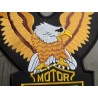 Grand patch aigle moto ride free biker 30x24cm écusson thermocollant
