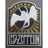 Großer LED Zeppelin Ikarus Wappen goldfarben 30x23 cm Aufnäher zum Aufbügeln
