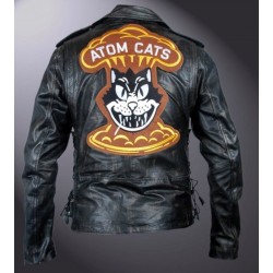 Großer Atom Cats Patch 26 x 20 cm Rockabilly Aufnäher Rücken Jacke Blouson Rock n Roll
