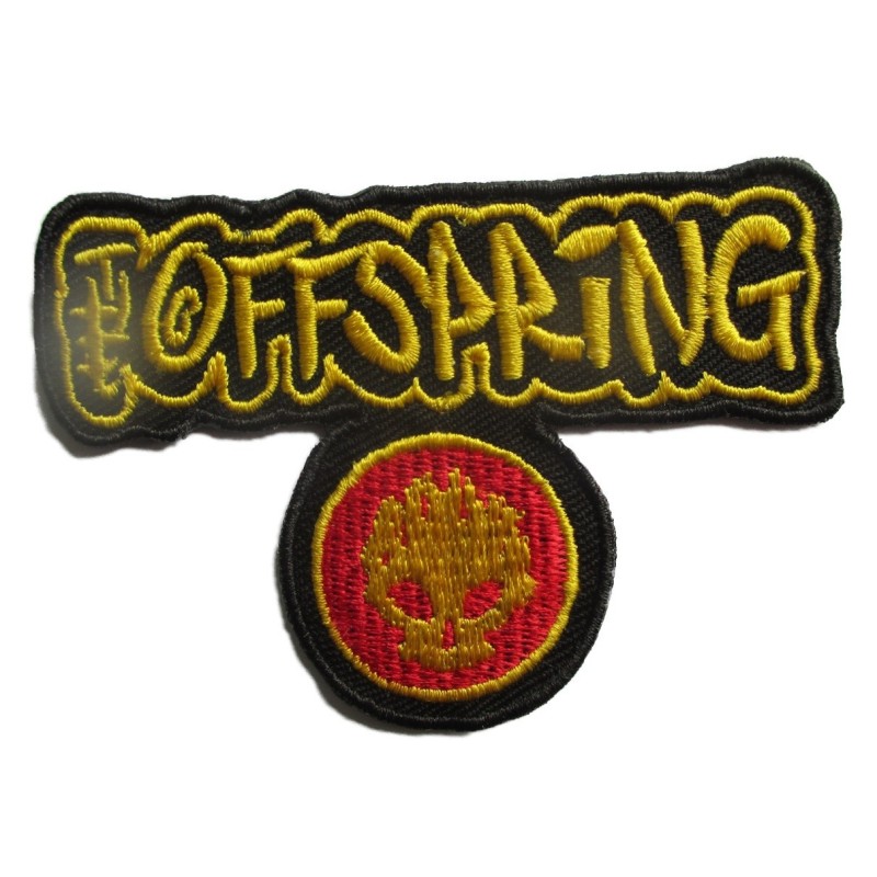 patch du groupe Offspring noir jaune rouge 8,5x6cm - écusson thermocollant
