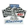Patch Cobra Shelby 427 Racing Drapeau à Damier 6.5 x 7.5 cm Écusson Thermocollant Veste Chemises
