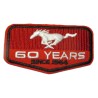 Patch Ford Mustang 60 Ans Blason Rouge 8x4.5cm Écusson Thermocollant

