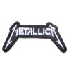 patch groupe hard rock metallica 9.5x5 cm  noir et blanc écusson  thermocollant pour veste blouson
