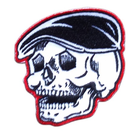 Patch Tête de Mort Rocker à Casquette Écusson Rockabilly
