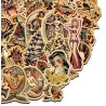 Lot de 100 Autocollants Pin-Up Tatouage Style Rétro Vintage
