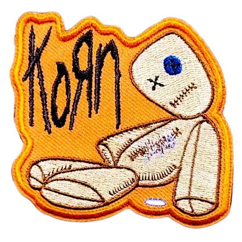 Patch Korn Orange Voodoo Puppe Hard Rock Aufnäher zum Aufbügeln
