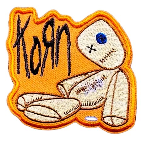 Patch Korn Orange Voodoo Puppe Hard Rock Aufnäher zum Aufbügeln

