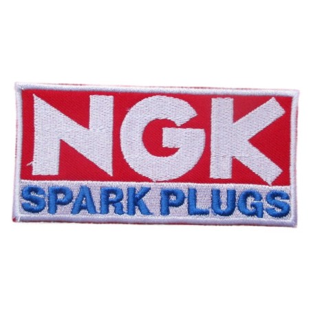 Aufnäher NGK Zündkerze Bügelflicken für Jacke Blouson
