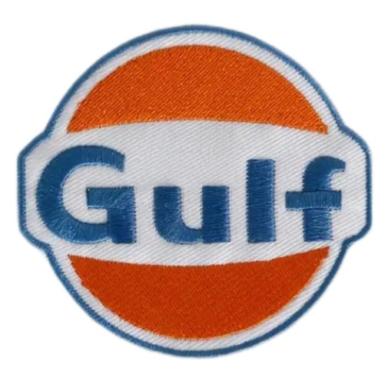 Patch Gulf Orange Écusson Thermocollant Huile Essence
