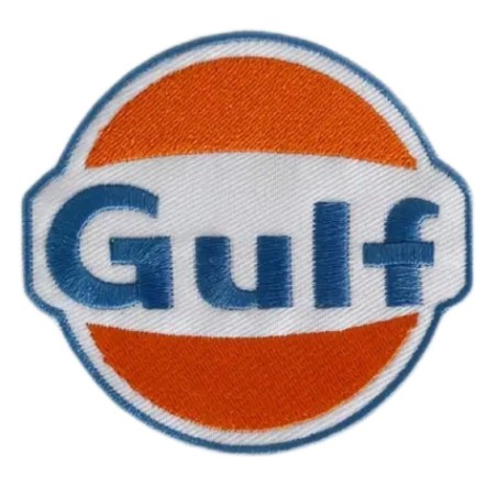 Patch Gulf Orange Écusson Thermocollant Huile Essence
