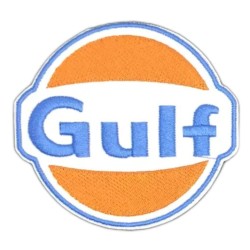 Patch Gulf Orange Écusson Thermocollant Huile Essence
