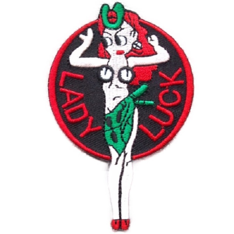 Patch Lady Luck Chance Pin Up Hot Rod Kustom Aufnäher
