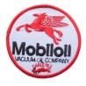 patch mobiloil rond écusson thermocollant garage huile
